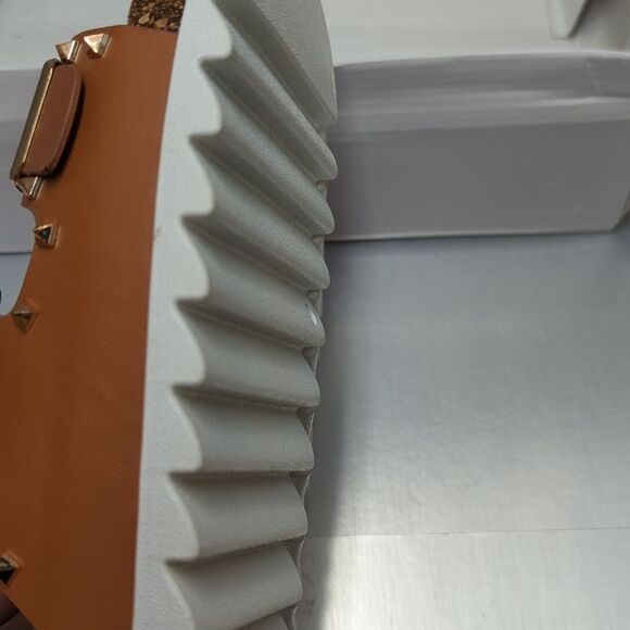 Olivia Miller Sandals Size 6 Cognac - Mule - Slide - Brown - Picture 11 of 13